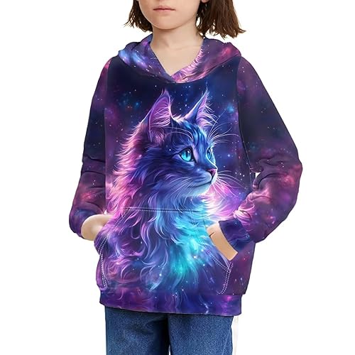 JEOCODY Cute Hoodies for Kids Trendy Hooded Sweatshirt with Pockets