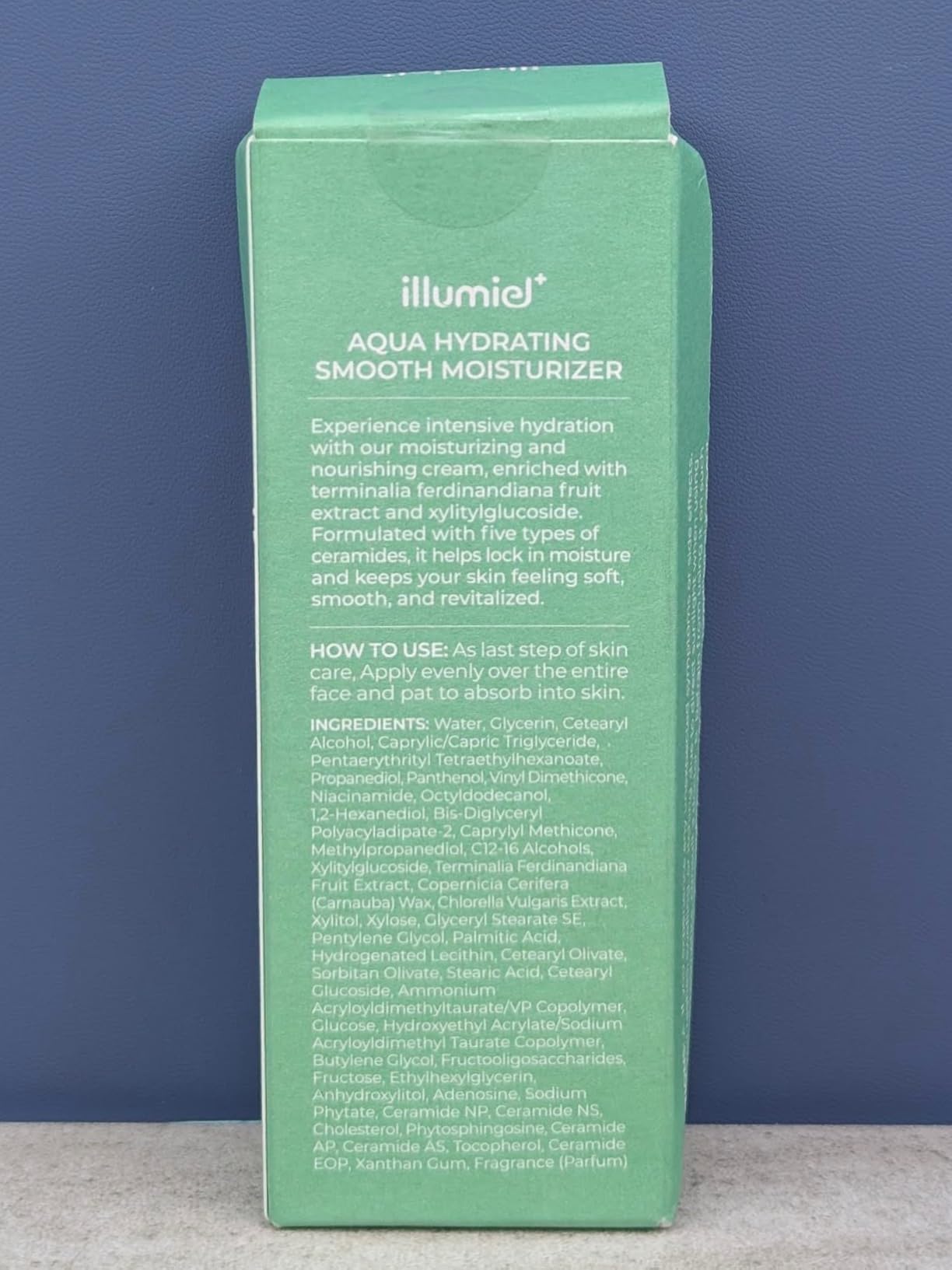 illumiel Aqua Hydrating Smooth Moisturizer for Long-lasting Skin Moisture Barrier with Xylitylglucoside & 5 types of Ceramides [Vegan & Korean Skincare] - 1.69 fl. oz