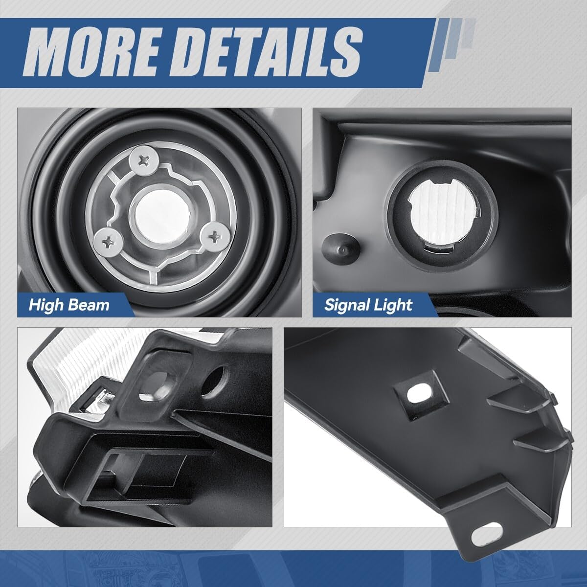 Auto Dynasty NI2503154 Fatcory Style Halogen Headlight Assembly Compatible with Nissan Armada Pathfinder Titan 2004-2007, Passenger Right Side, Chrome Housing Amber Corner