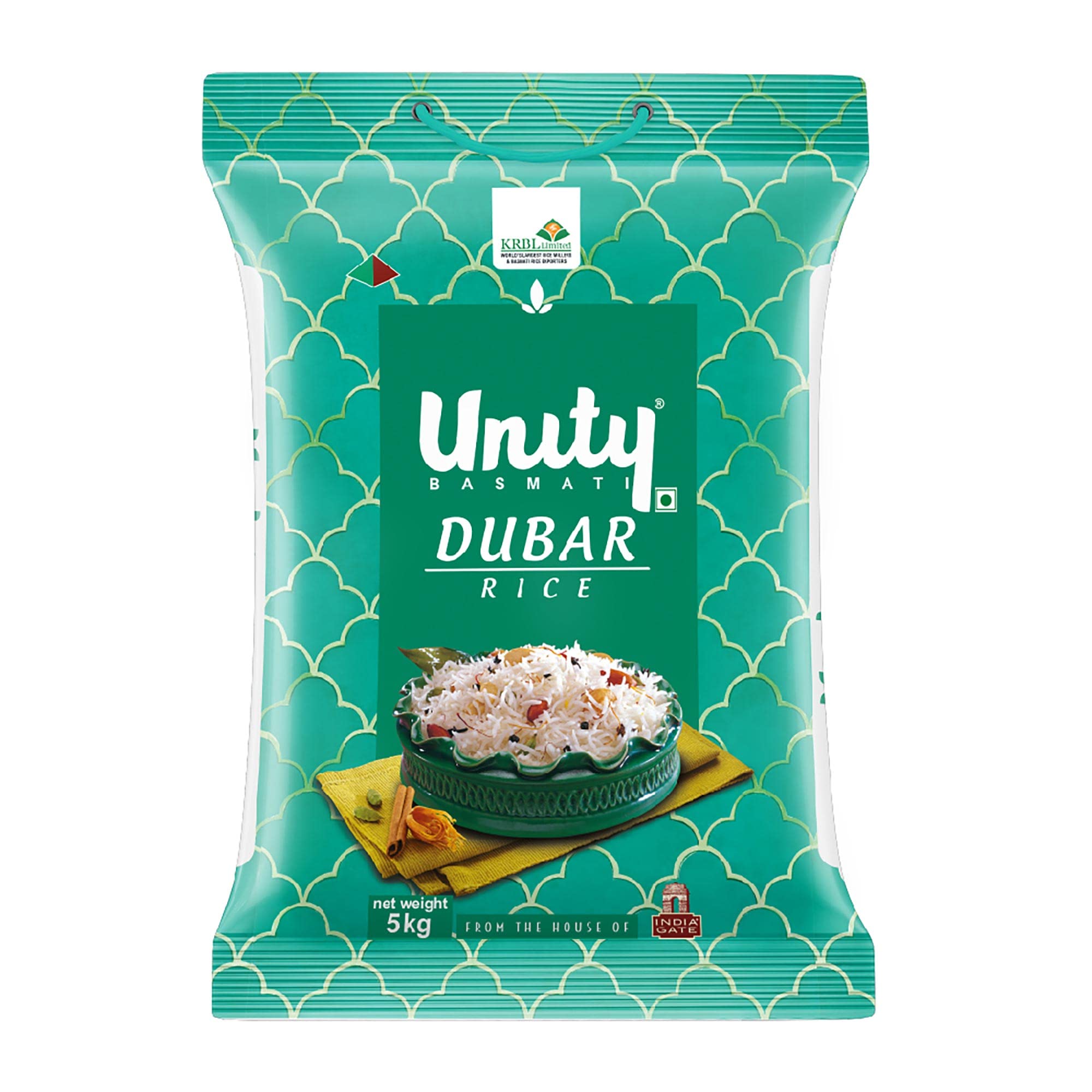 India Gate Unity Dubar | Authentic Long Grain Basmati Rice, 5 Kg Pack | from The House of India Gate