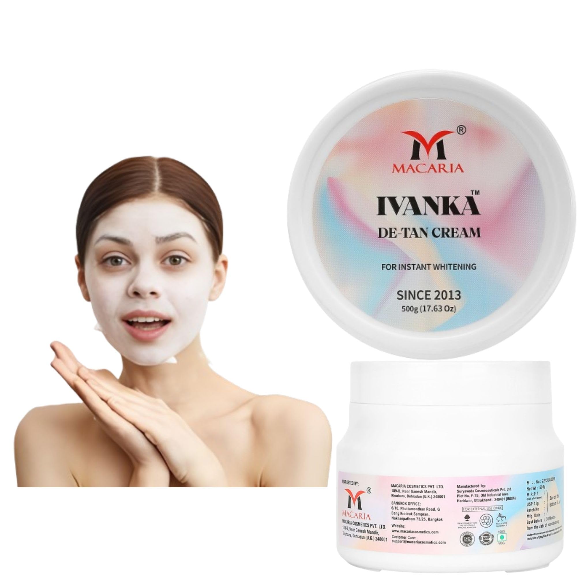 Ivanka detan Cream Vitamin E Face Mask Scrub & Cleanser 3 in 1 For Tan Removal