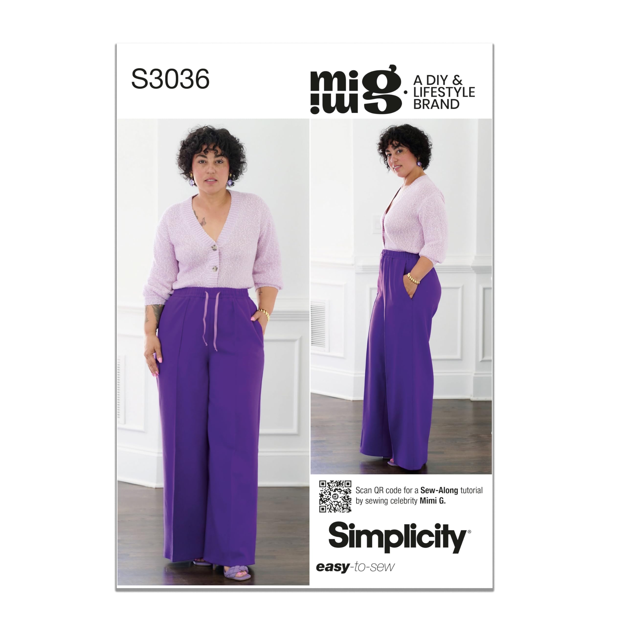 SIMPLICITY Sewing Pattern SS3036Y5 Misses' Trousers by Mimi G Style Y5 (18-20-22-24-26)