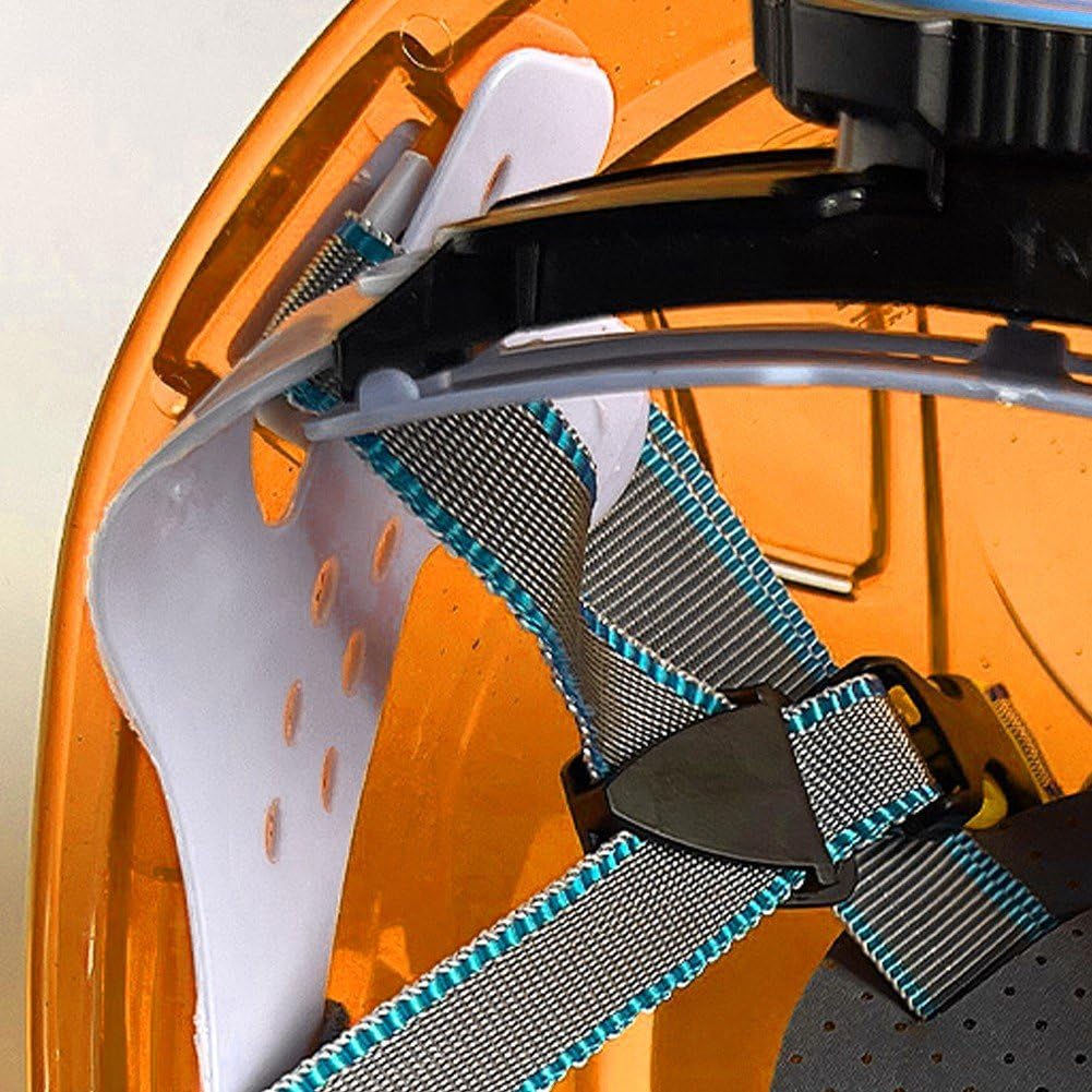 Casco De Seguridad Transparente para Exteriores, Casco Protector para Trabajadores, Casco Duro para Constructores Forestales, Construcción E Industria.