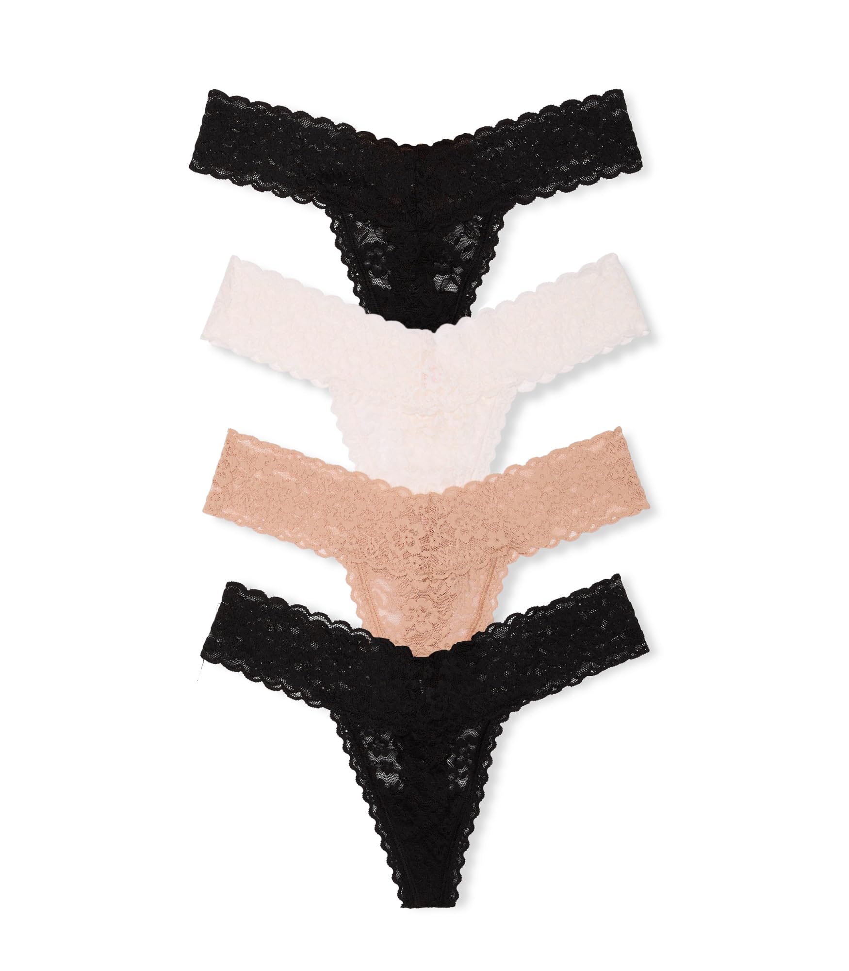 Victoria's Secret Women's Lace Thong Underwear, Panties for Women, Multi Pack