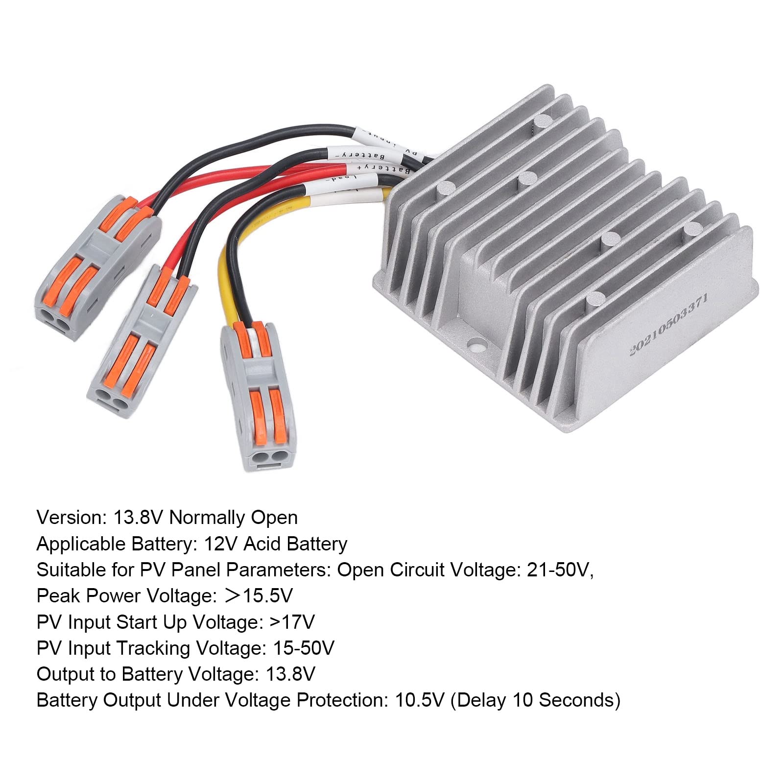 Kontroler Słoneczny MPPT, Kontroler ładowania Panelu Słonecznego 300W 20A z Wielokrotną Ochroną, Zewnętrzny Kontroler Panelu Słonecznego do Baterii Słonecznych Lamp Ulicznych(13,8V)