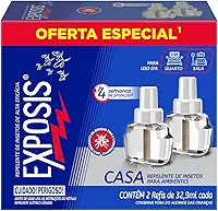 Exposis Casa, Repelente Eletrico Líquido, 2 Refis de 32,9ml Cada