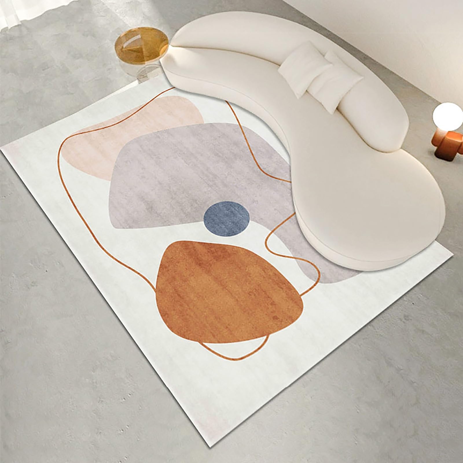 Tapis à poils ras pliable 3D : revêtement de luxe élégant et lavable pour salon et chambre