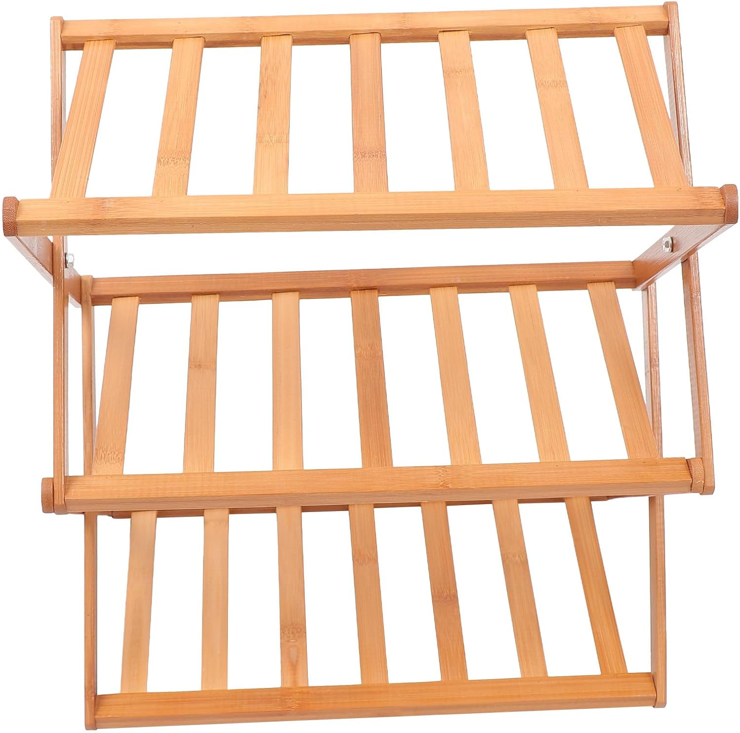 Wooden Plant Stand Multi-tier Succulents Display Rack 3-layer 40cm Balcony Floor Planter Shelf for Outdoor Garden and Indoor Home Use