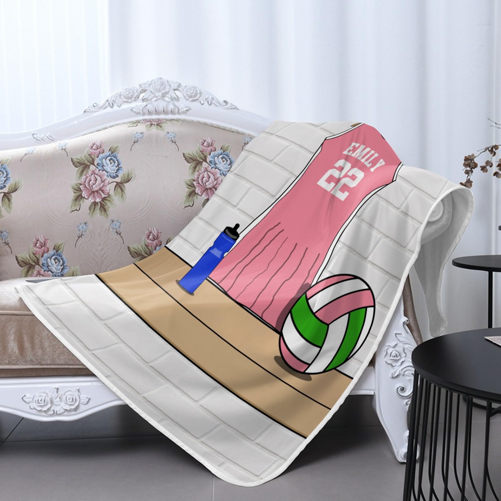 GoTussWO Custom Sport Jersey Volleyball Flamingo Weighted Blanket Cooling Laye, Keep Cooling All Night,30x40Inch