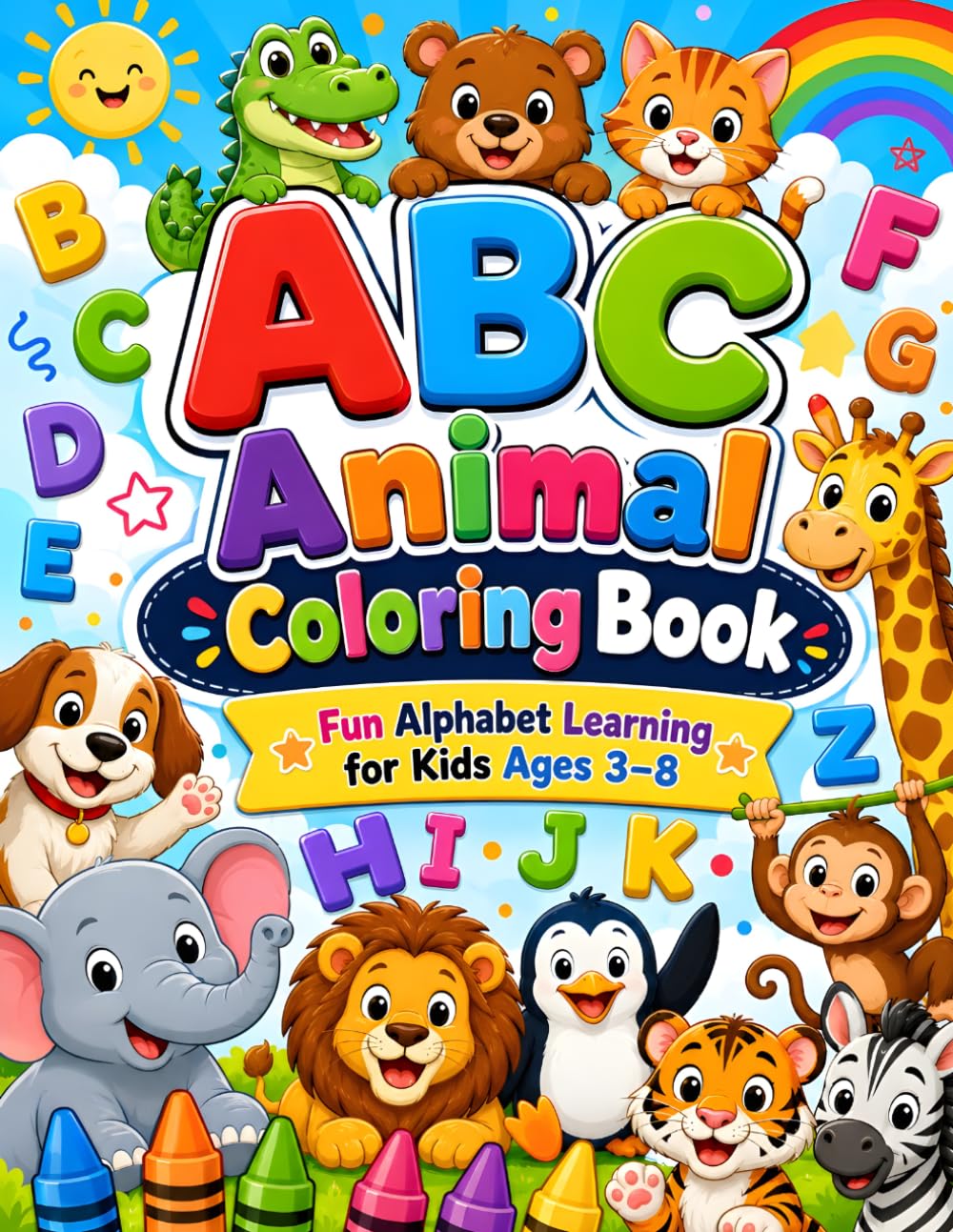 ABC Animal Coloring Book: Fun Alphabet Learning for Kids Ages 3–8