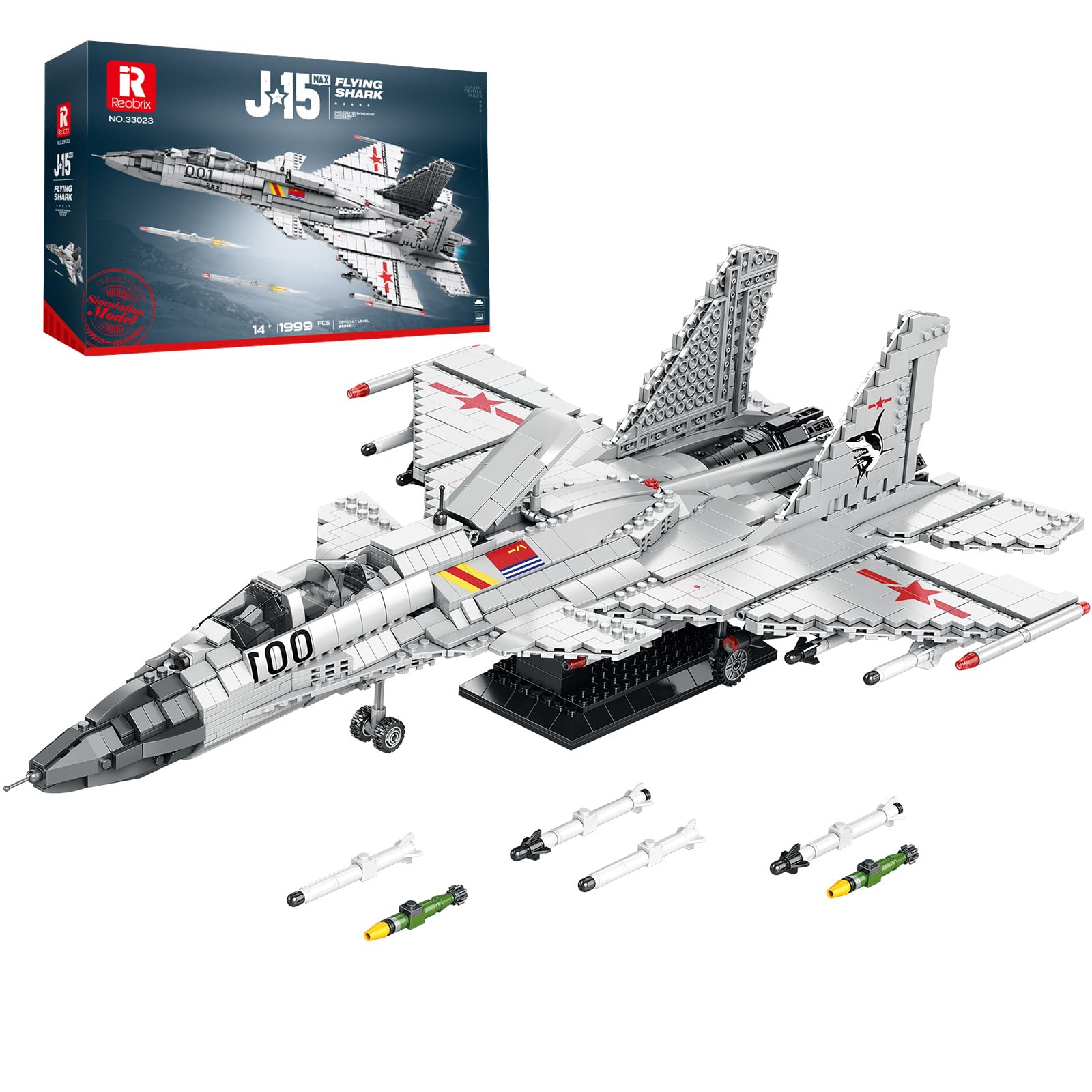 Amazon.com: Reobrix J-15 Fighter Jet Building Sets for Adults