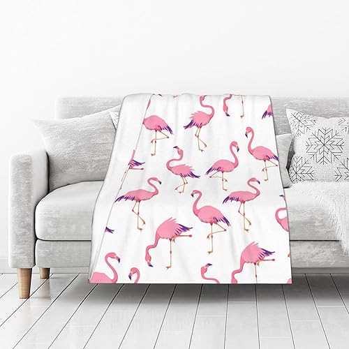 Miniatura 2 de Manta de flamenco para mujer, suave manta de forro polar de verano de 50 x 40 pulgadas, manta ligera de viaje para cama, sofá, bonita decoración del