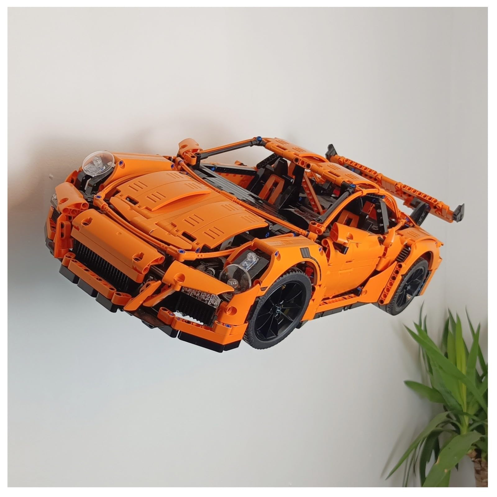 Wall mount compatible with Lego Technic Porsche 911 GT3 RS 42056 | Display your model securely | Heavy Duty stainless steel | Car NOT included