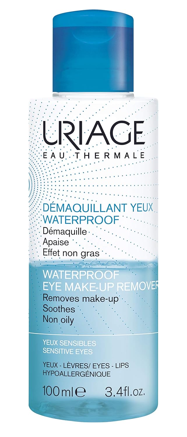 URIAGE Waterproof Eye MakeUp Remover 3.4 fl.oz. Dual