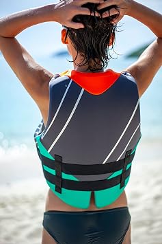 ZUP Ladies Neoprene Life Jacket, USCG Approved Type III Flotation Vest for Water Sports, Wakeboarding, Waterskiing, Tubing, Surfing and Boating, S