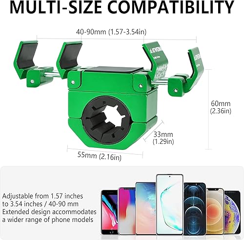 Miniatura 4 de Soporte para teléfono de bicicleta, soporte de teléfono para motocicleta, soporte de aleación de aluminio, soporte para teléfono celular, rotación
