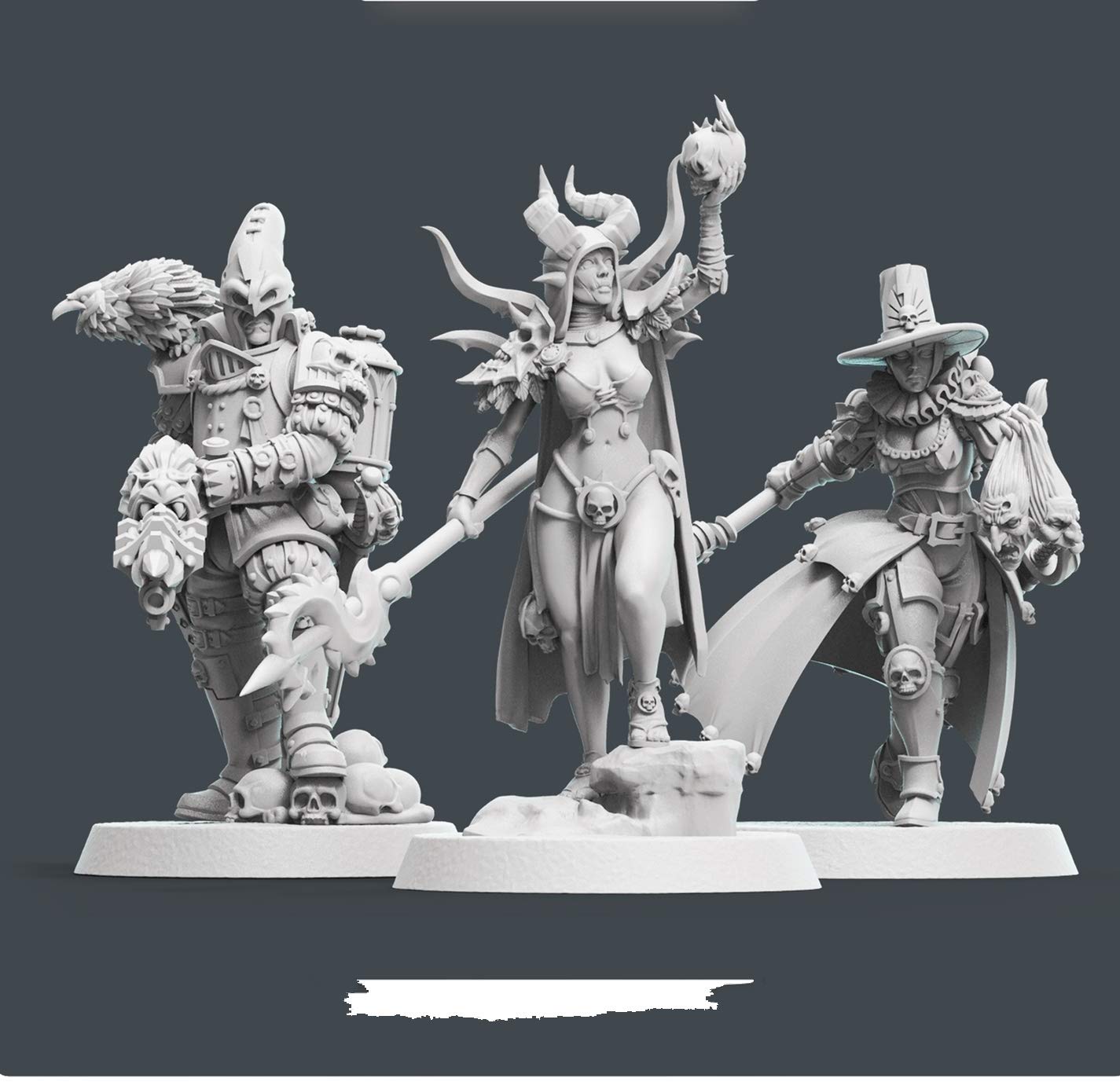 Kits de figurines en résine 28mm GK 993 comprenant 3 modèles de collection à peindre