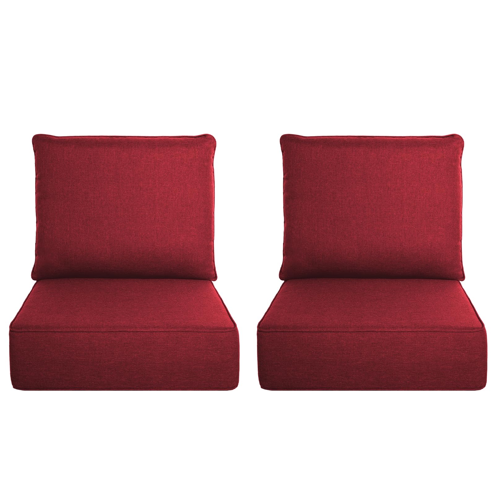Luxury Outdoor Seat Cushion Set-22 x 24 x 6 Inch Outdoor Chair Cushions with Water Resistant &amp; Removable Cover Outdoor Cushions for Patio Furniture Chair Sofa Couch