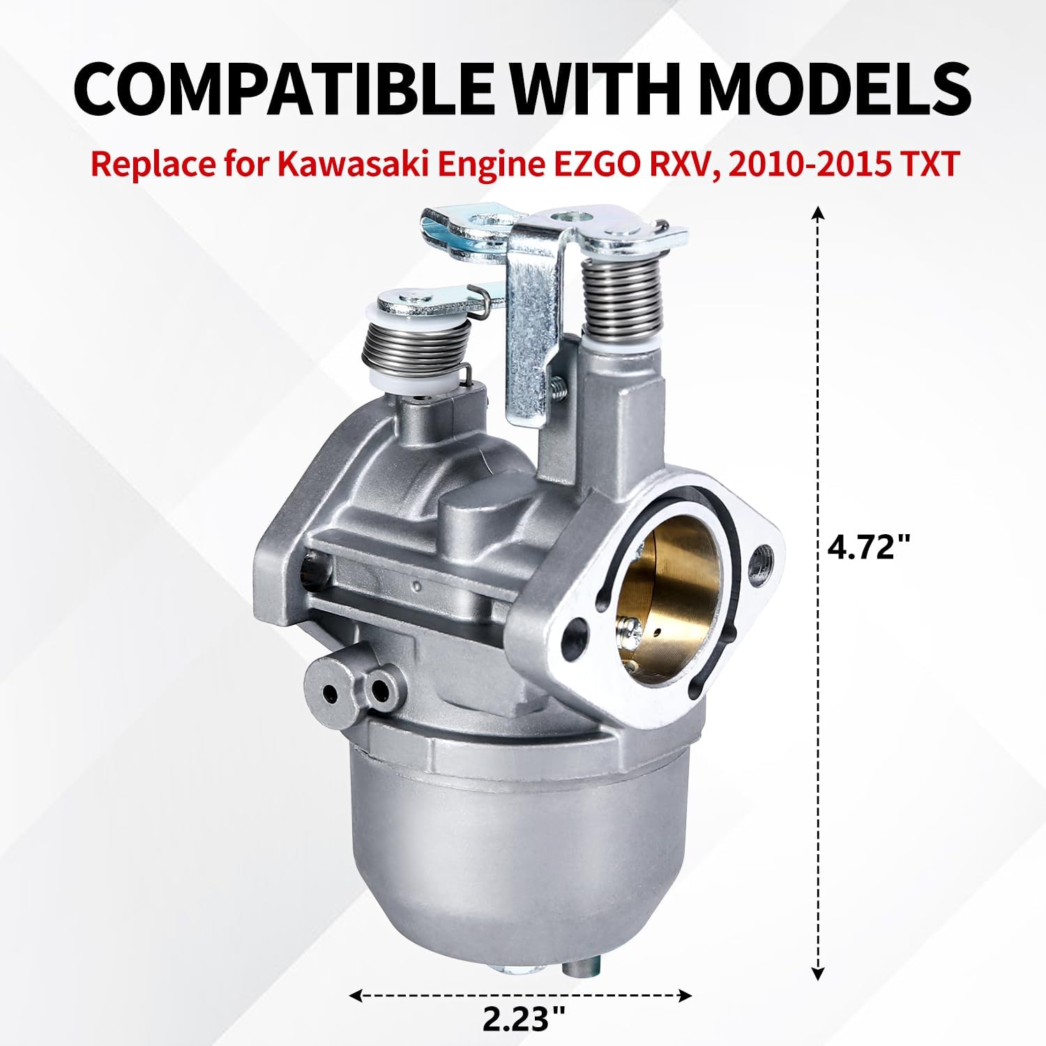 Carburetor for EZGO Kawasaki Engine RXV 2008,Gas Golf Carts TXT 2010-2015,EZ-GO Valor 2010-2014 with Fuel Pump,Carb Repalce OEM # 808656 602061 72873G01