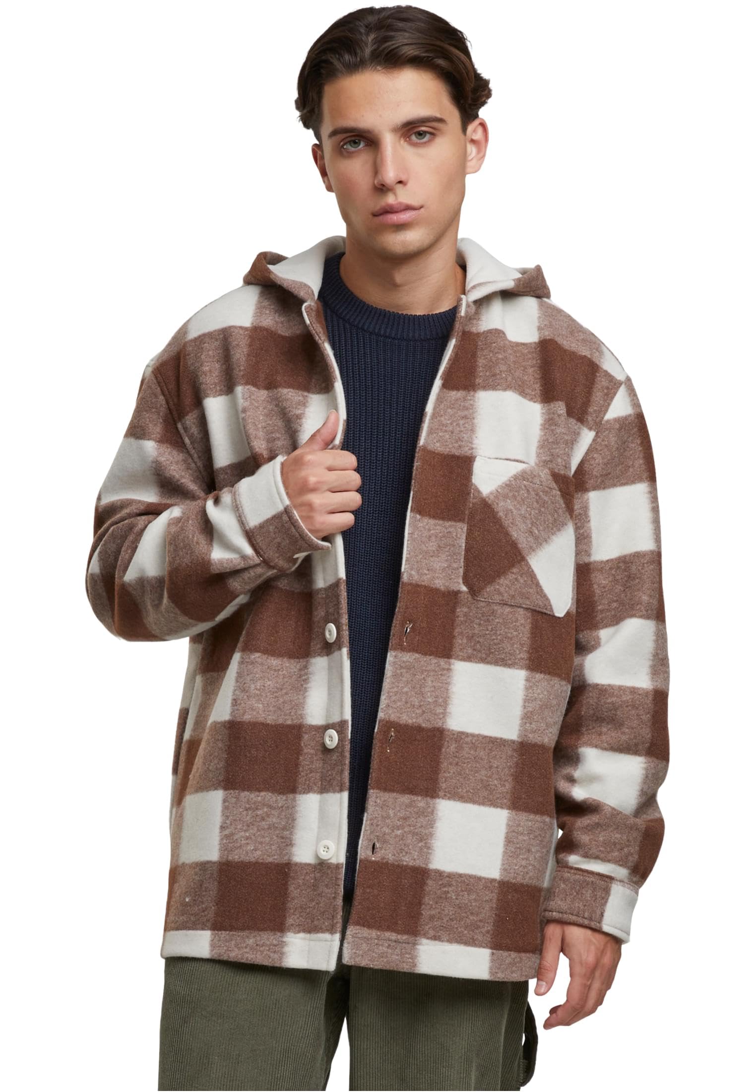 Veste à capuche Urban Classics Big Check chaude et coupe-vent - 8
