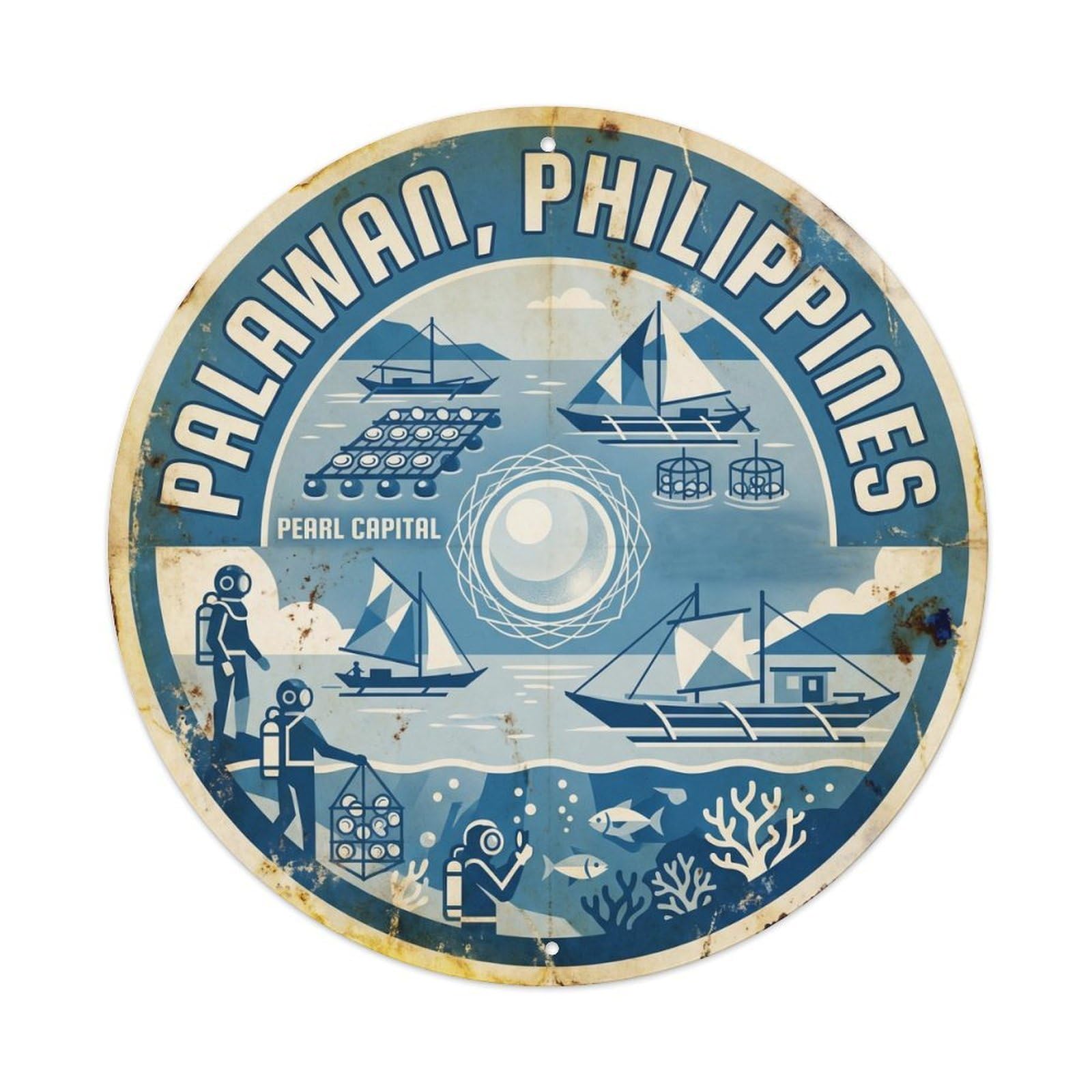 Palawan Travel Philippines El Nido Island Lagoon Metal Tin Sign