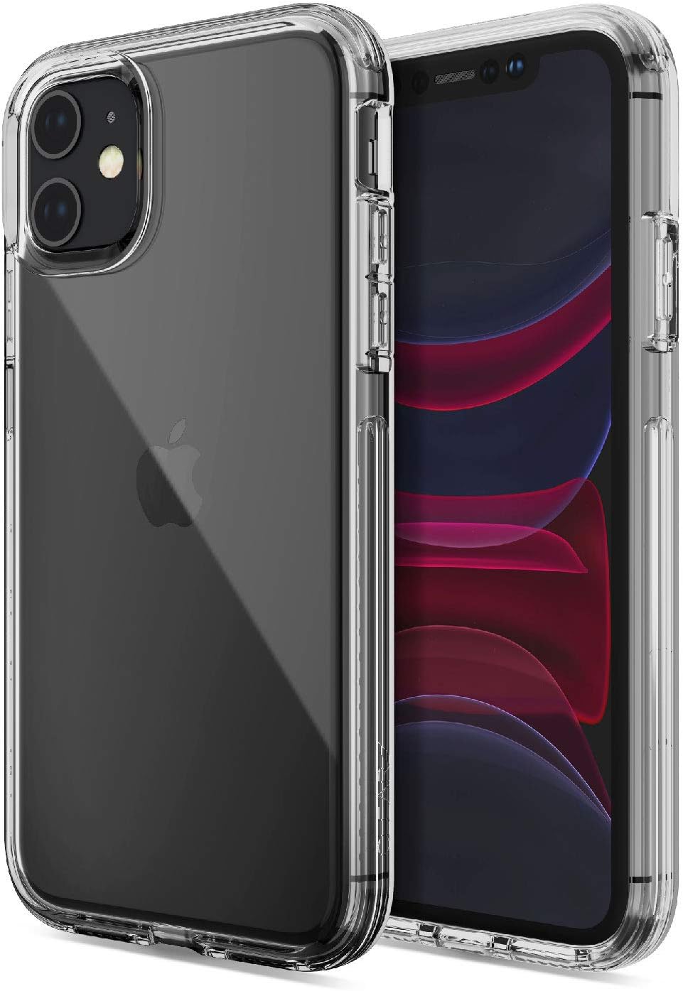 X-Doria Raptic Clear, Compatible with Apple iPhone 11 (Formerly Clear) - Military Grade Drop Tested, Anodized Aluminum, TPU, and Polycarbonate Protective Case for Apple iPhone 11, Clear