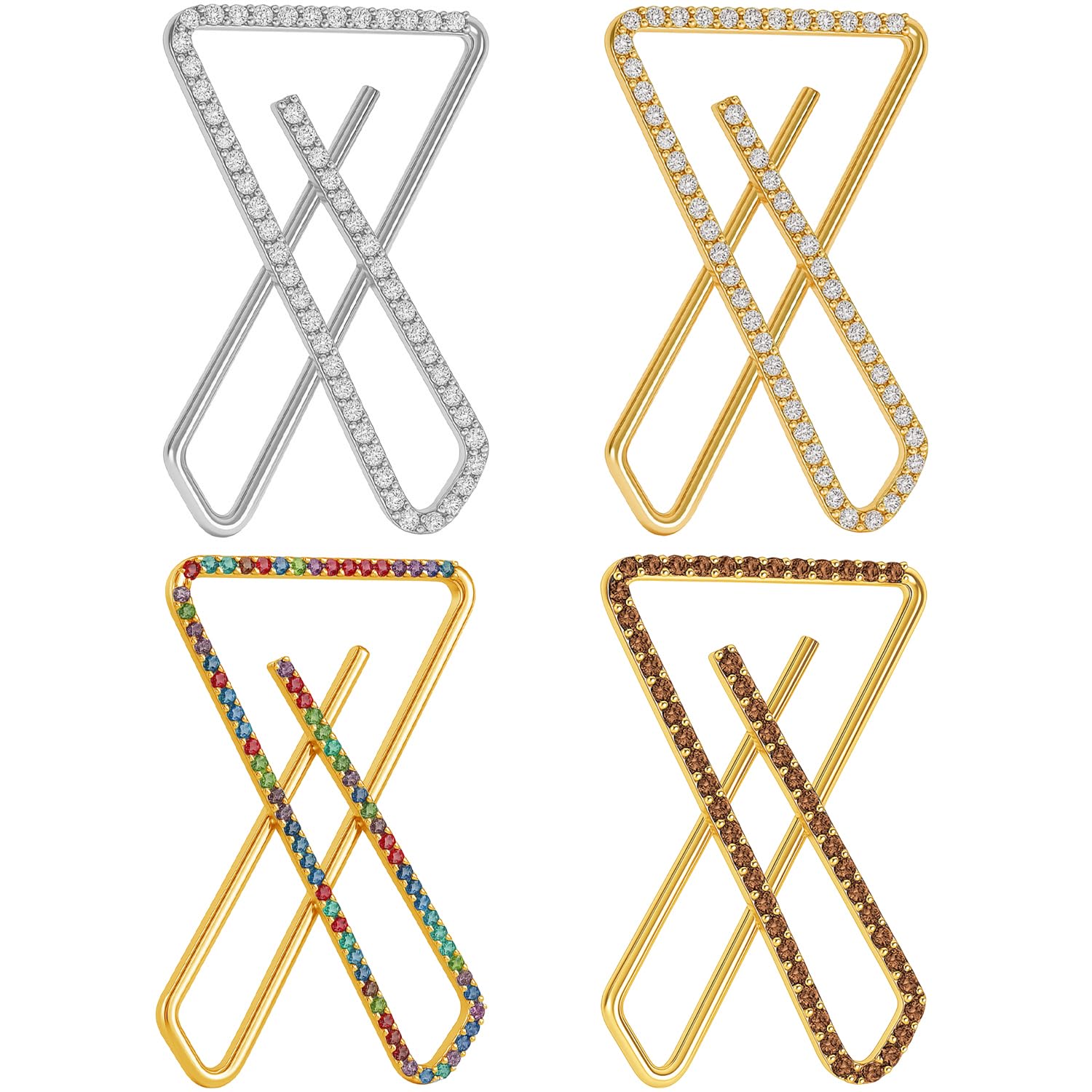 FASHIONS Combo Stone X Safety Sari Pin Brooch for Draping Holding Heavy Saree Pleats dresses Hijab Dupatta Chunri, Scrafs women Girls