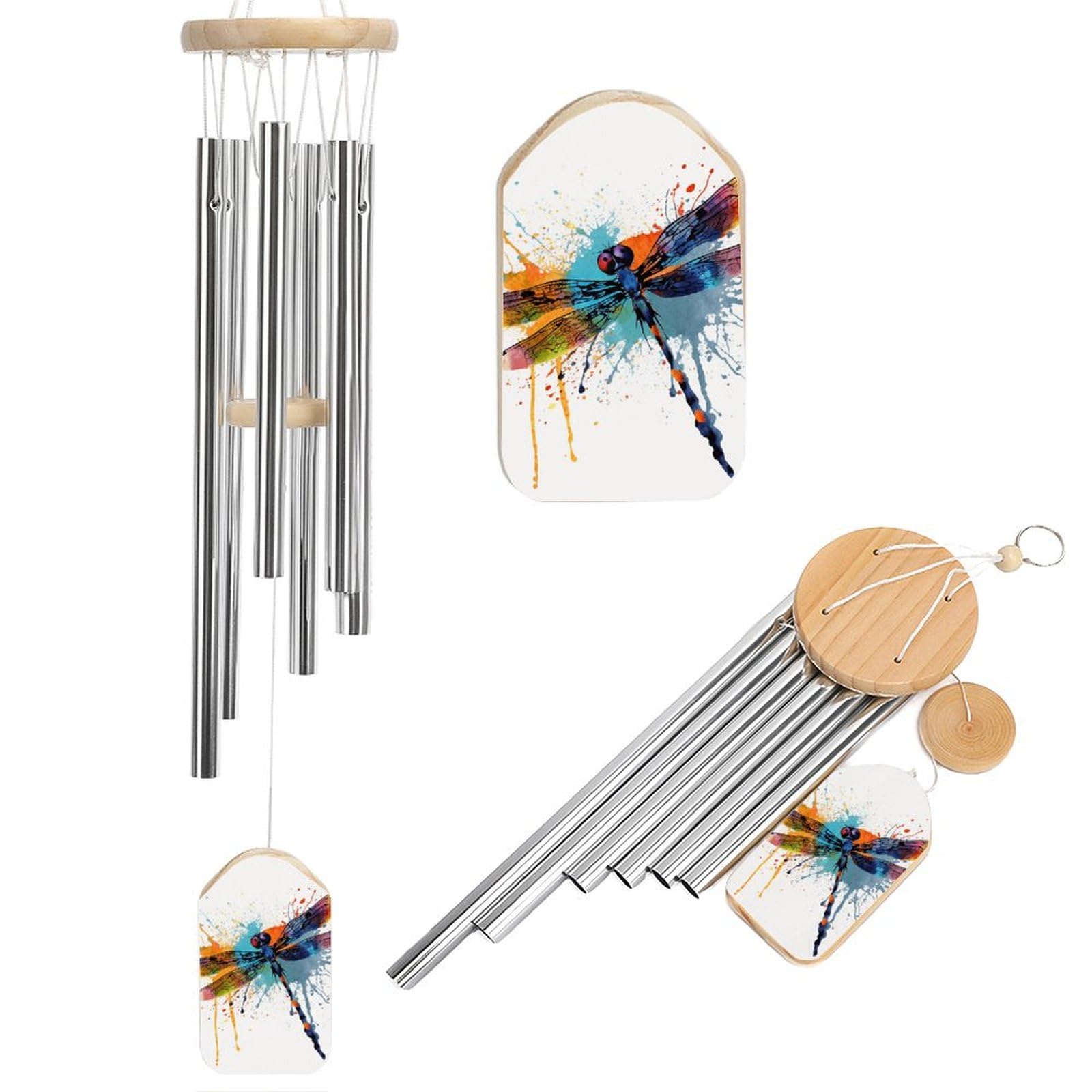 Carillon éolien de 52 cm pour embellir votre porche ou une fenêtre extérieure au jardin
