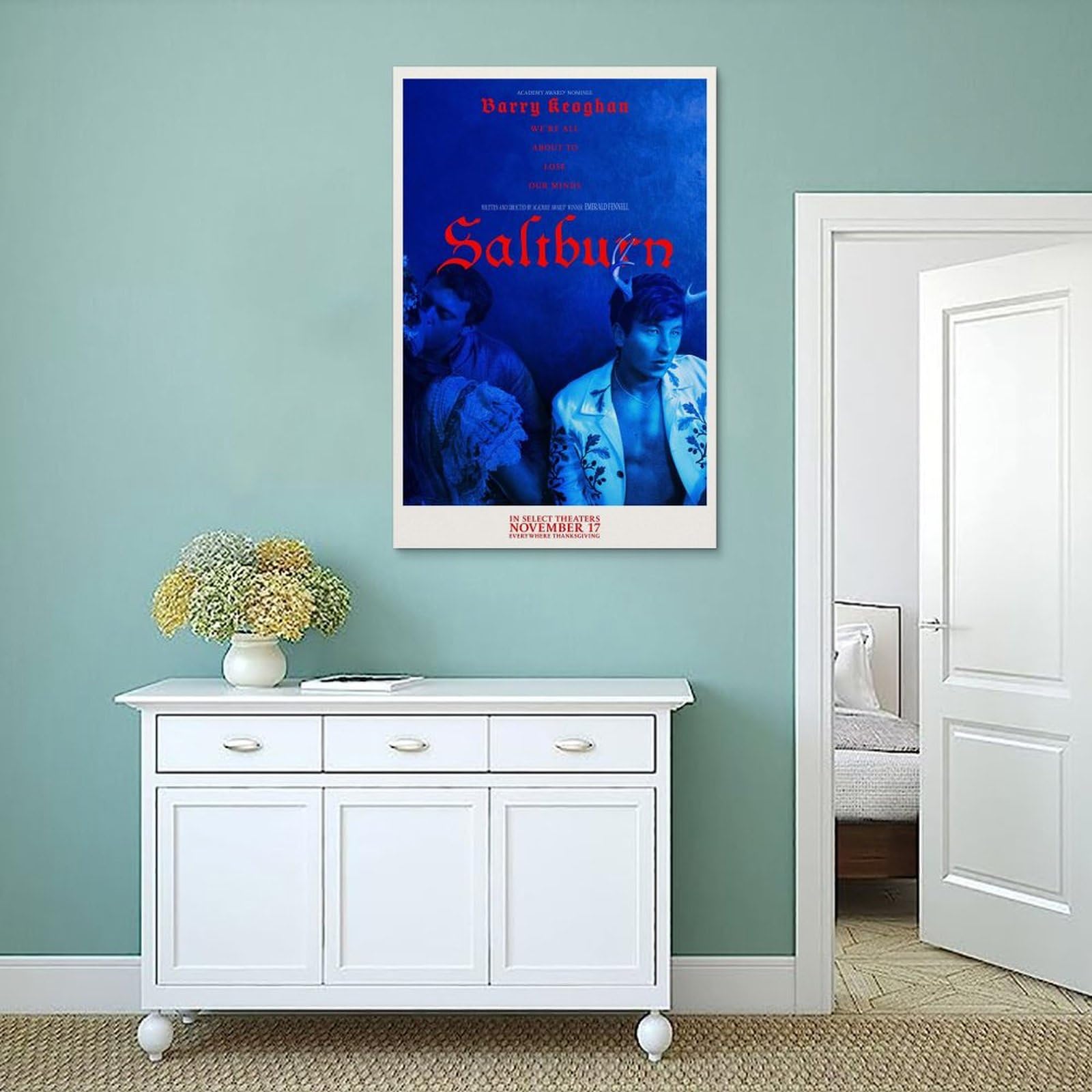 LOUEN Poster de Jacob Elordi Saltburn, poster décoratif sur toile, poster mural et image d'art moderne pour chambre à coucher (30 x 45 cm