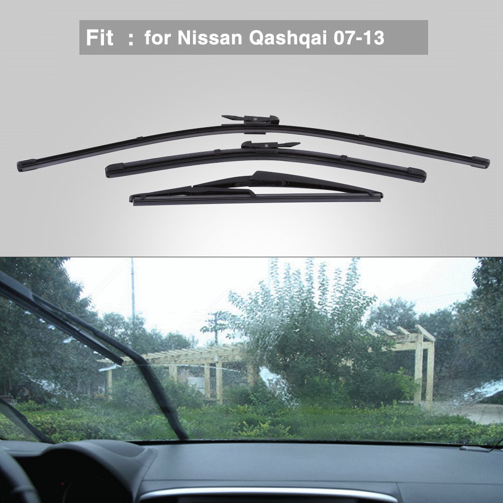 Juego de escobillas de limpiaparabrisas para Parabrisas Delantero y Trasero de Coche de 3 uds para 2007 2008 2009 2010 2011 2012 2013 24/16/12 escobillas de limpiaparabrisas