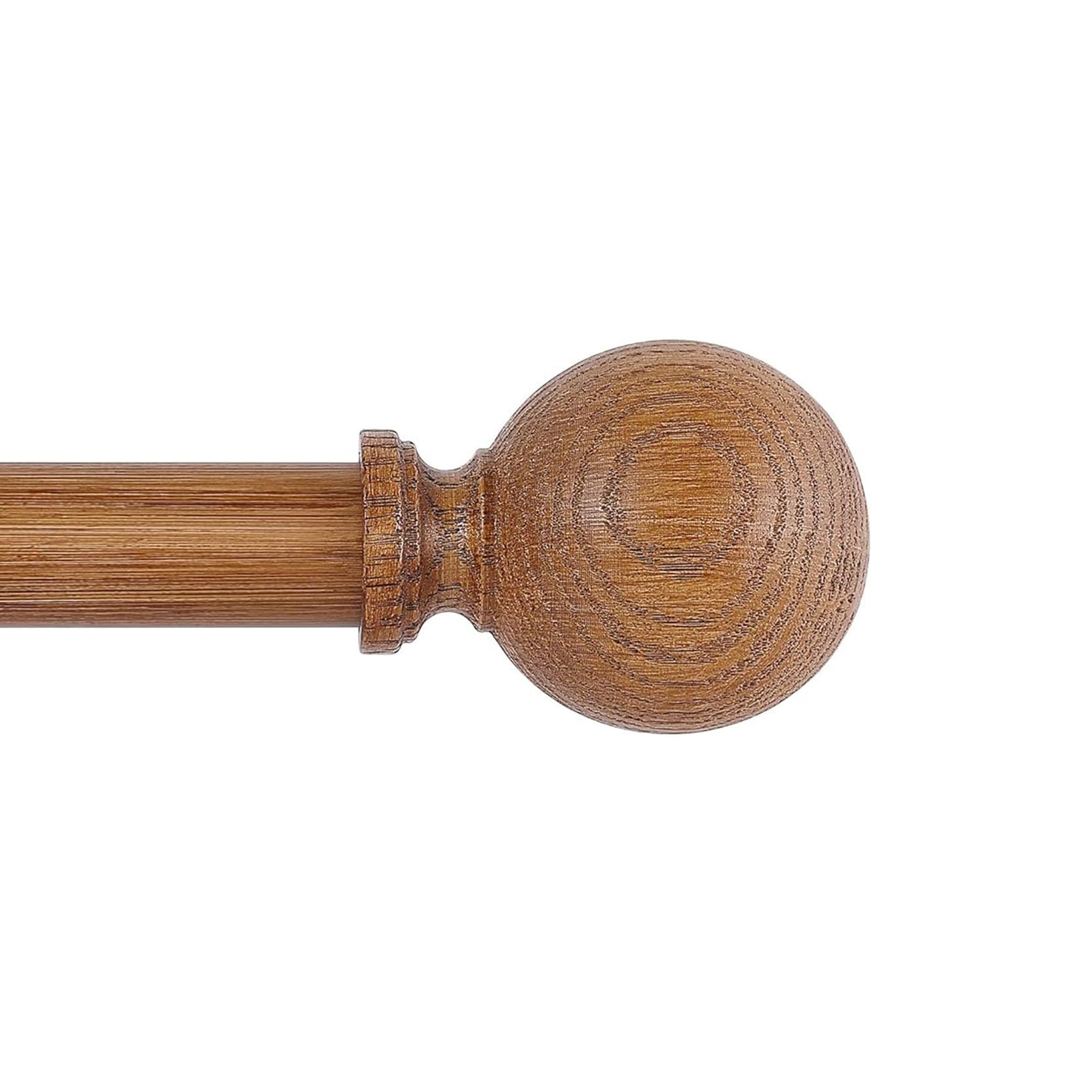 Holzkornkugel Verstellbare Gardinenstange,verstellbare Duschvorhangstange,Bauernhaus Rustikale Teleskopstange, Spannstange,Bügeleisen mit Scheibengardinenstange(Size:18-60in)