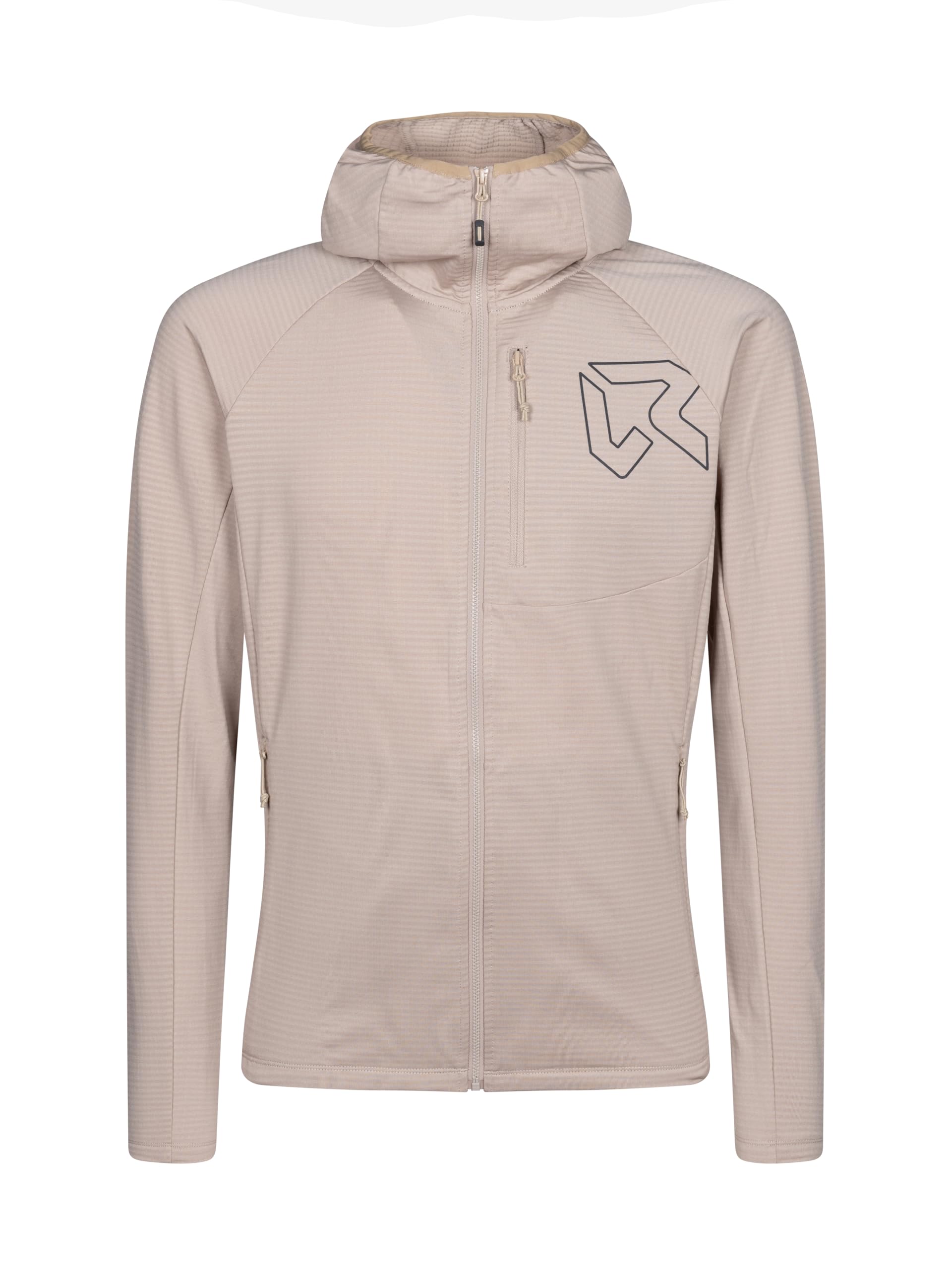 Rock Experience | Arrows Hoodie Man Fleece | Technical Mountain Sweatshirt | Outdoor Beige