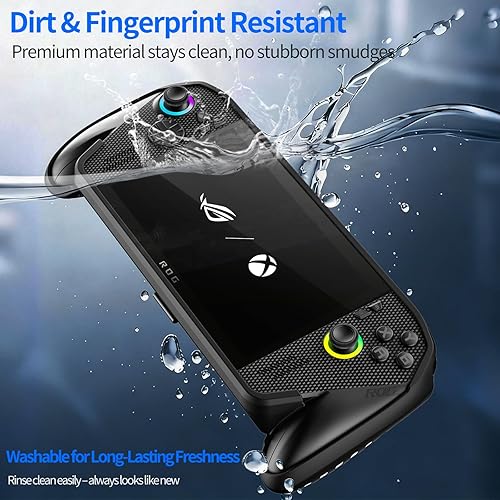 Miniatura 6 de Funda protectora con función atril para Rog Ally X/Rog Ally 2025 - Funda de TPU a prueba de golpes con soporte, antideslizante y anticolisión Negro