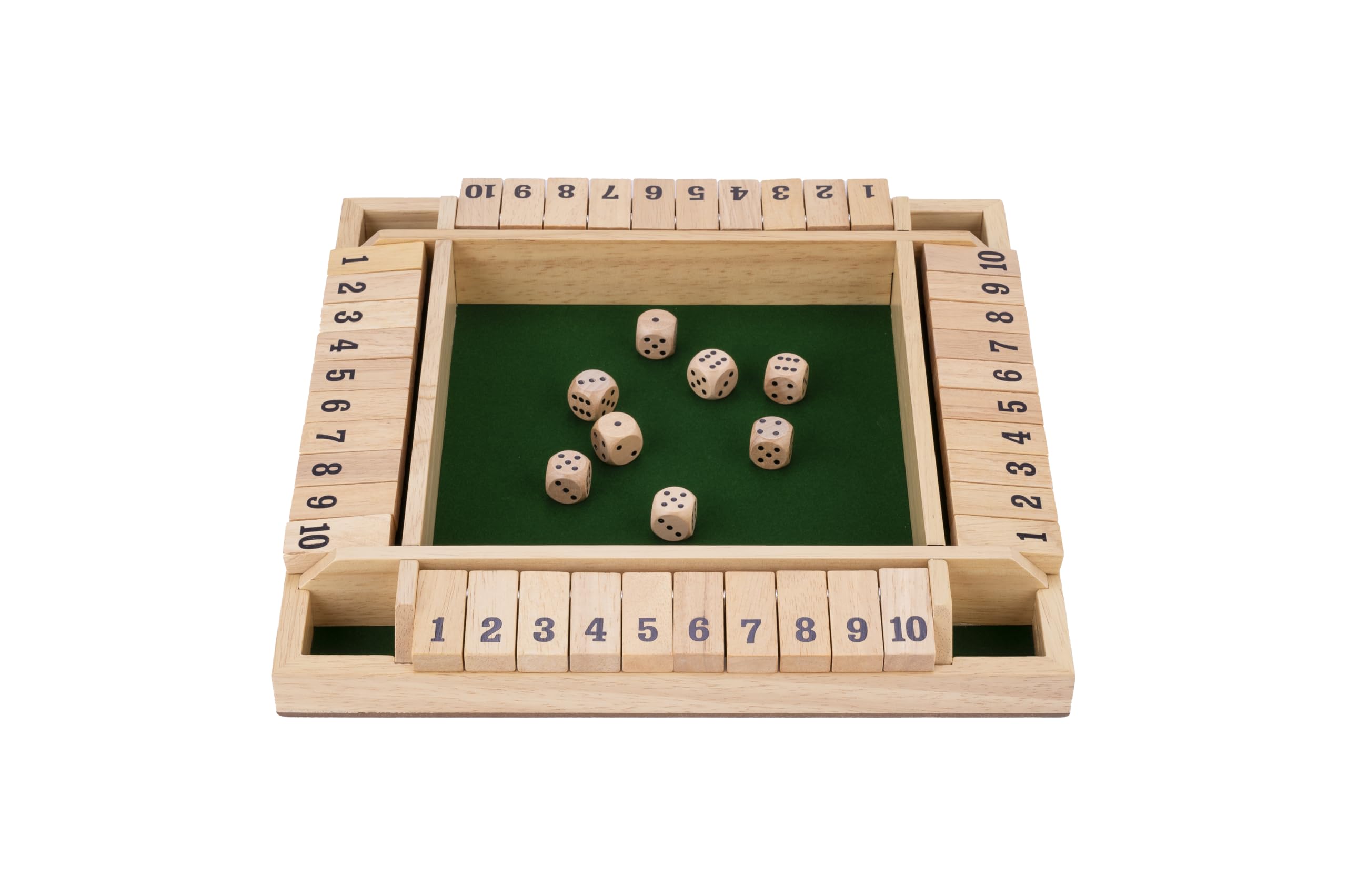 Engelhart Shut The Box - Gioco In Legno Di Gomma Per 2 Giocatori, Dimensioni 34x24x4 Cm, Età 3+