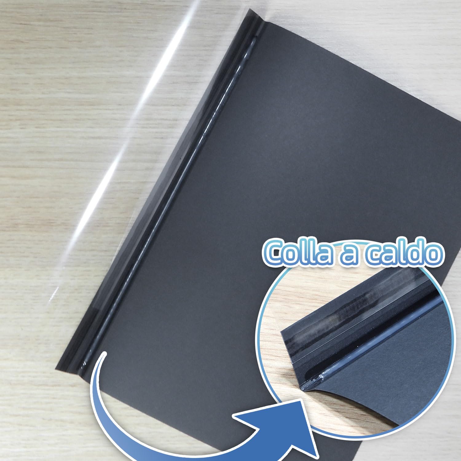 RAYSON Copertine per Rilegatura Termica, 5 colori, capacità 55 fogli, 6 mm, formato A4, Confezione da Pezzi 25