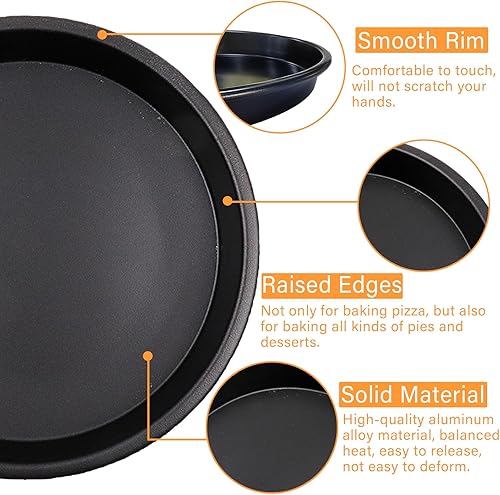 Miniatura 4 de Savagrow 3pcs 7inch antiadherente Bakeware Pizza Pan aluminio hornear pan para saludable y duradero