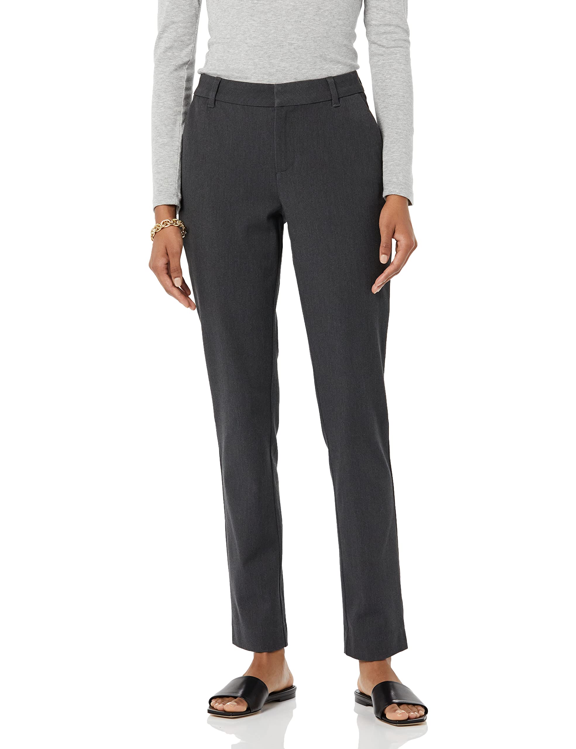 Amazon Essentials Womens Bi-Stretch Full Length Straight Leg Pant