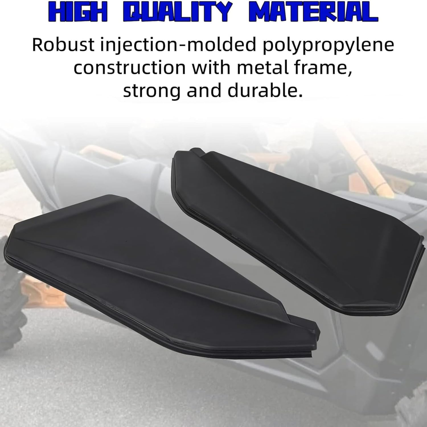 KUAFU Lower Door Panel with Metal Frame Compatible with 2017-2024 Can Am Maverick X3 (2 Door Only) Replacement for 715002903 Pair