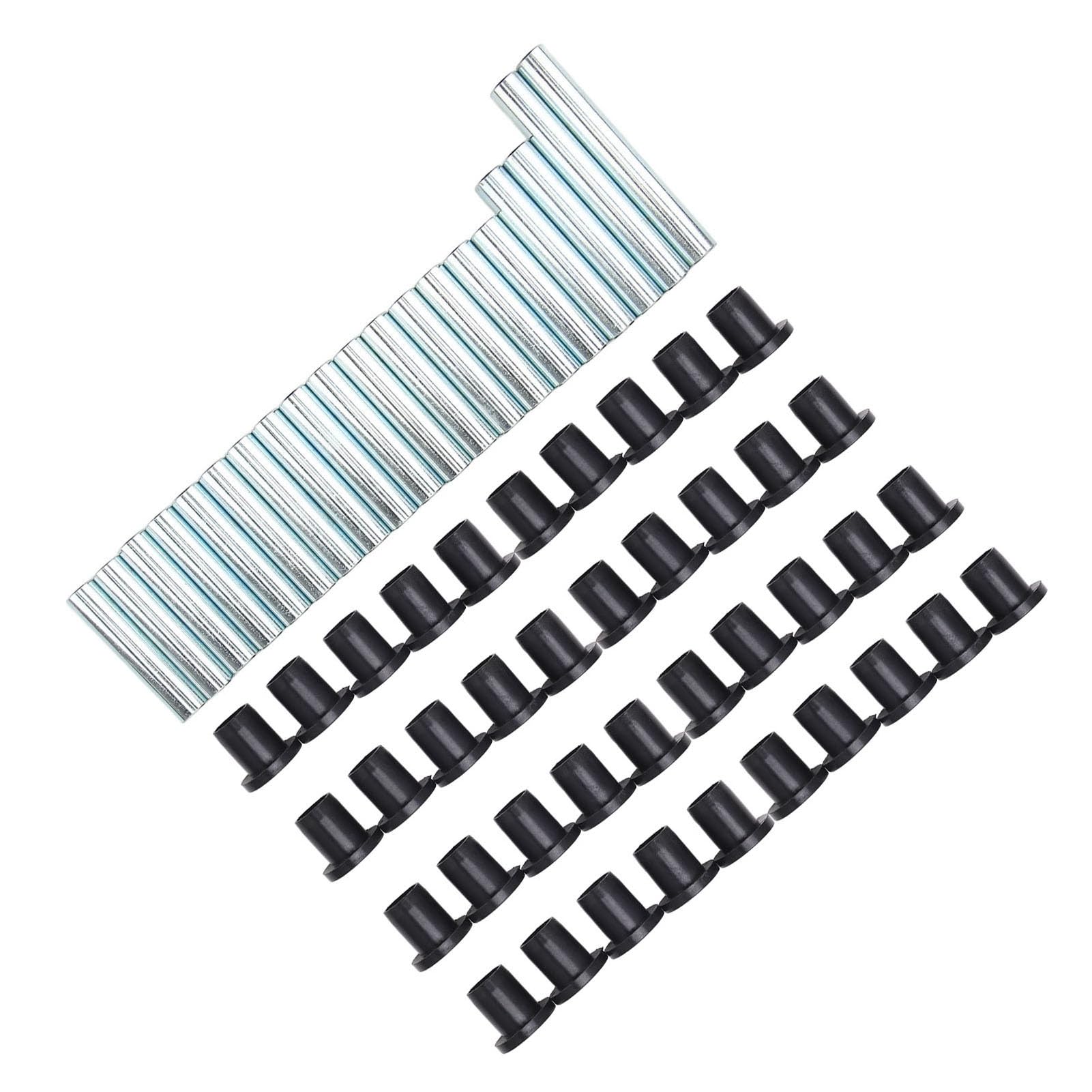 Zestaw tulei wahacza sterującego 60 szt. Czarne tuleje zawieszenia o niskim zużyciu zamiennik dla Polaris XP 800 2010 2014 Stal i materiał ABS 7501097