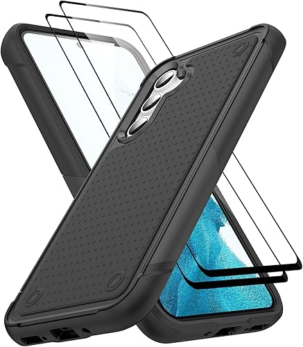 Miniatura 24 de Jeylly Funda para Galaxy A23/A32 5G/A13 4G/A13 5G/A04/A04S, con [2 paquetes de protectores de pantalla de vidrio templado], funda protectora A