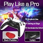 Solutions de remplacement pour Luna Contrôleur,Faire feu à distance avec ALPS No-Drift Joystick, Paddles de dos, Turbo, Feu de maniette sans fil TV,Contrôleurs de jeux pour PC,GeForce NOW,Comprimé,Meilleur pour le jeu en nuage,Blanc