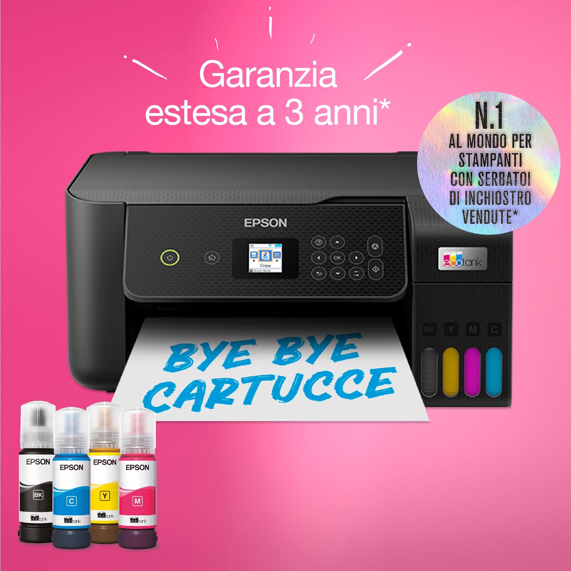 Epson Stampante EcoTank Multifunzione, Nero, Multifunzione