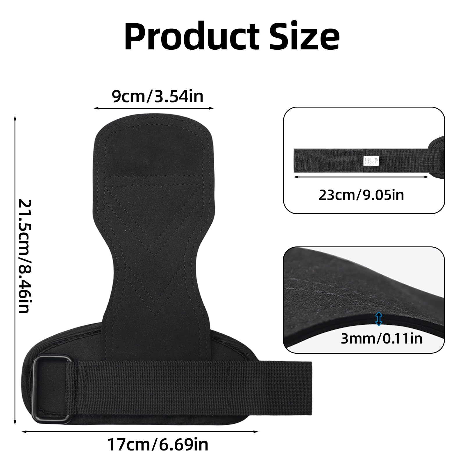 Cinghie da polso per sollevamento pesi in pelle Fasce per trazioni Fness Bodybuilding Allenamento Cinghie per sollevamento palestra con impugnatura antiscivolo in pelle bovina  18