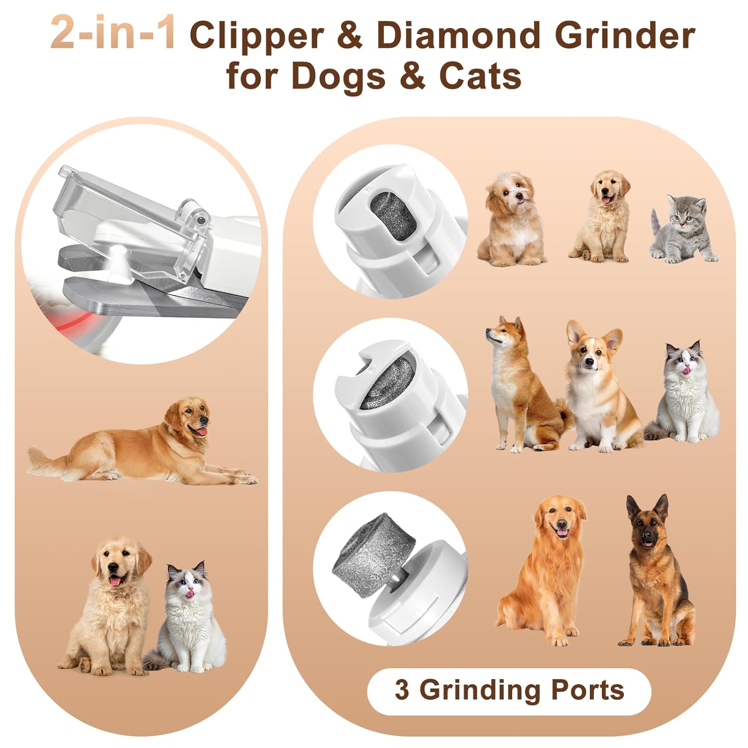 2-in-1 Cat Nail Clippers with Light - Image 3