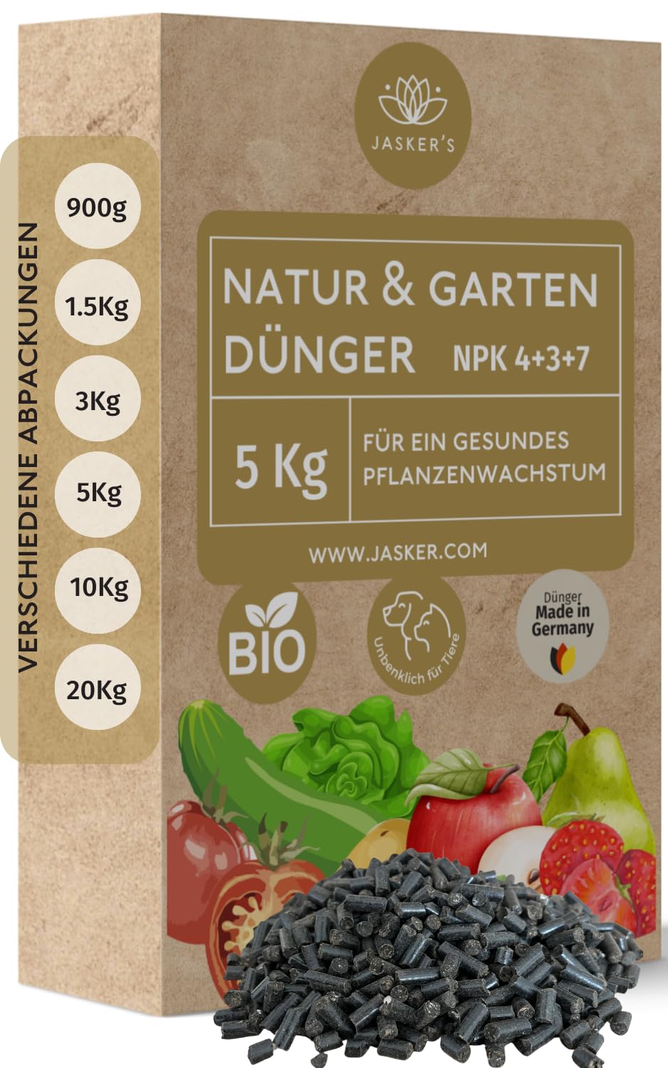 Bio Dnger 5 Kg - 100% Naturdnger & Universaldnger - Ideal als Veganer  Dnger fr Obst & Gemse - Pflanzendnger mit viel Kalium & Magnesium -  Organischer Volldnger - Bio Dnger Gemse : Amazon.de: Garten