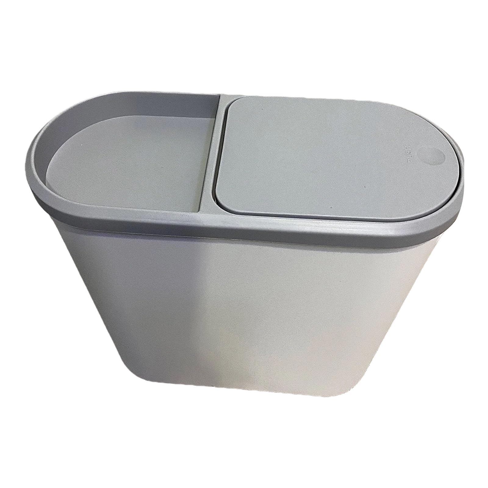 Yhplxyuus 10L Capacity Trash Can Thin Design Press Open Feature Storage Shelf Space Saving for Kitchen Bathroom Kitchen Trash Can