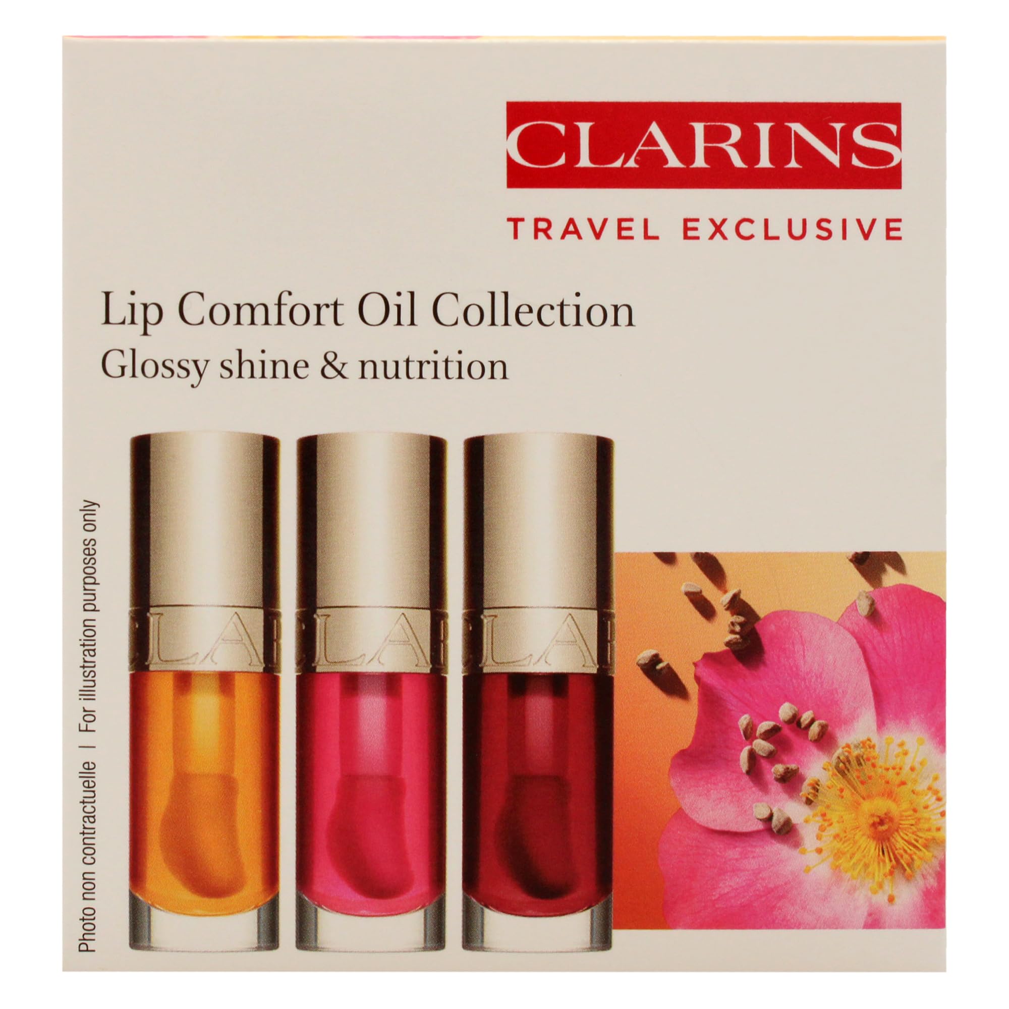 Lip Comfort Oil Collection by Clarins for Women - 3 x 0.2 oz Lip