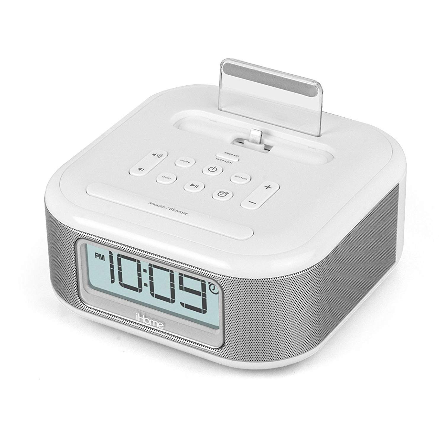 iHome iPL23 Alarm Clock FM Radio Lightning iPhone Charging Dock Station