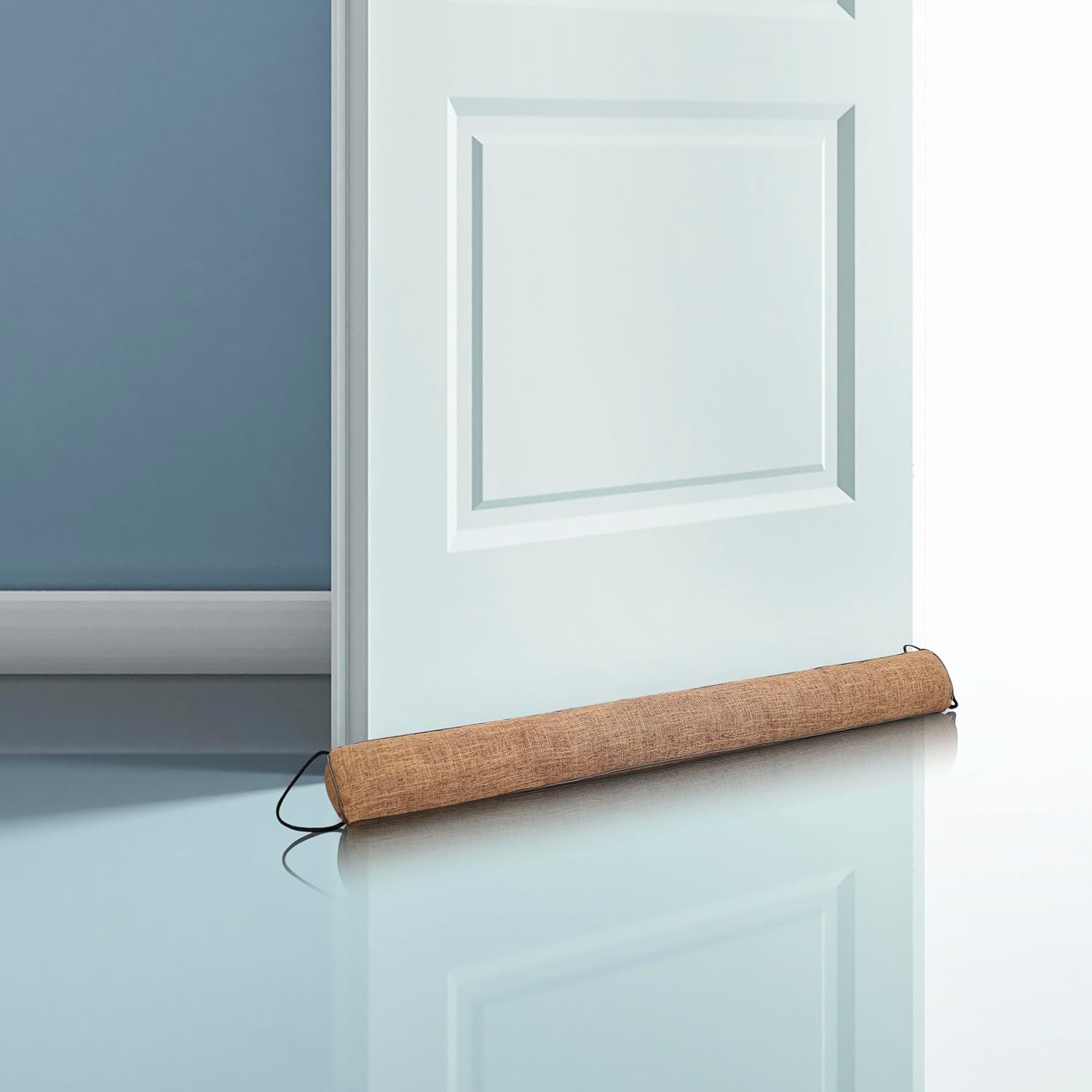 SINGINGLORY Under Door Draft Stopper for Bottom of Door,Weighted Door Draft Stopper,Door Sweep 30 to 38 inches,Reduce Cold Air, Light,Soundproof Door Sweep,Machine Washable (Brown, 36Inches)