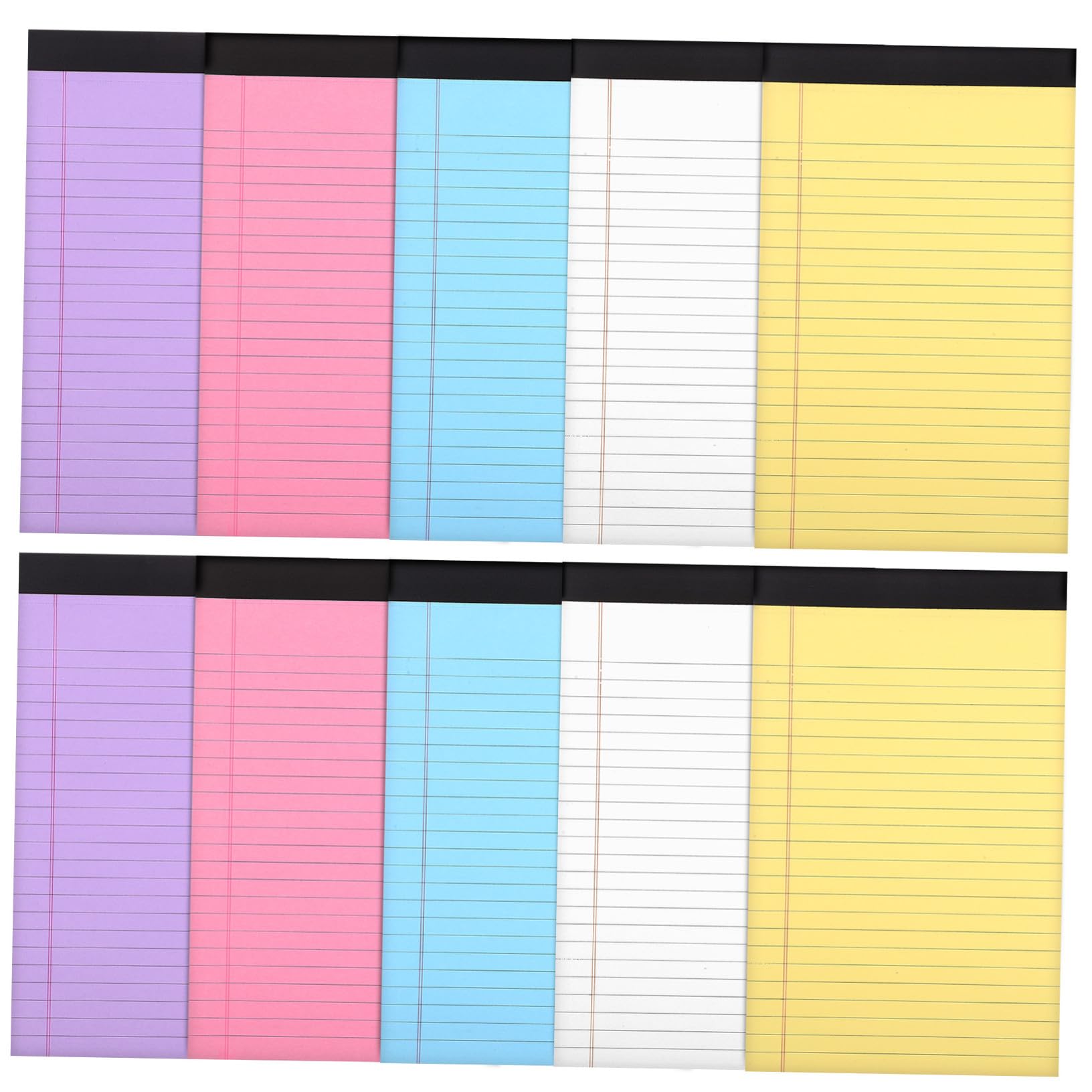 Farbiges Notizbuch Kratzblatt 10 Stück-Pack A5, Papier, Liniert | 50 Blatt Je Heft, Leicht Abzureißen, Einschulung Feier, Praktische Unterlage